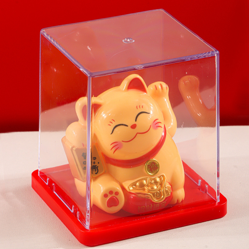 国境を越えた全国トレンドソーラー 2inch ミニ招き猫自動手振り縁起の良い家庭用車の中央制御装飾品ギフト|undefined