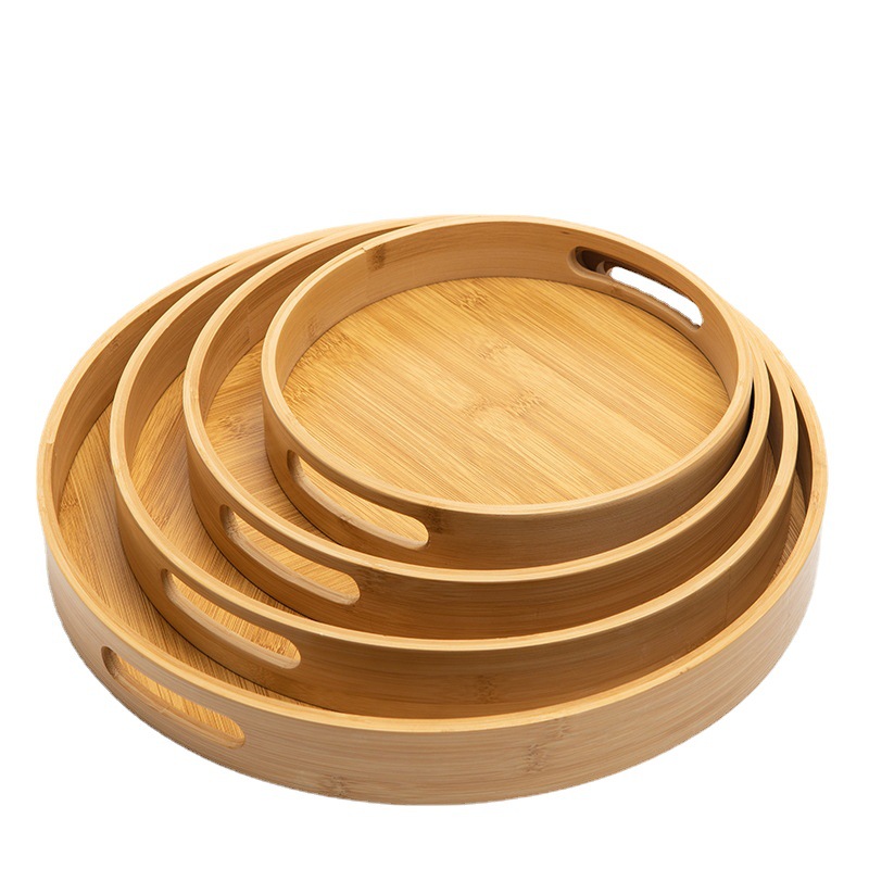 Bandeja de bambú de estilo japonés pan postre plato de fruta seca Hotel famoso bandeja rectangular hogar sala de estar plato de fruta