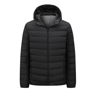 New GB Lightweight Down Jacket Men's Short 2024 Autumn and Winter New Middle-aged and Young Casual Hooded Duck Down Jacket for Men and Women