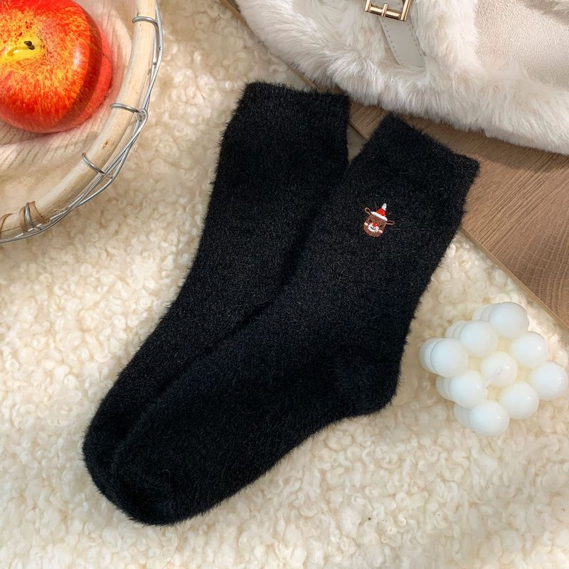 秋冬の靴下の女性の刺繍のクリスマスの靴下はかわいいです。|undefined