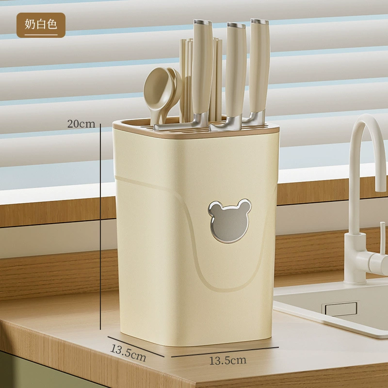 Kitchen light luxury knife stand, countertop multi-function chopsticks and knife stand integrated storage box Kitchen plastic kitchen knife stand