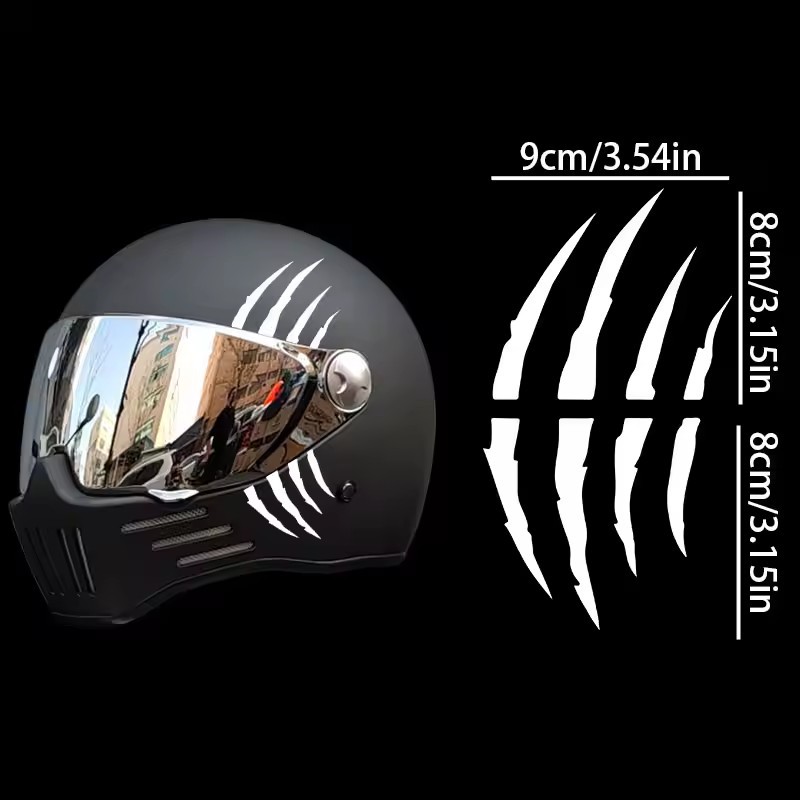 Monster Ghost Claw Scratch Sticker Personalisierte Kreative DIY Offroad Motorrad Helm Dekoration_voghion.com