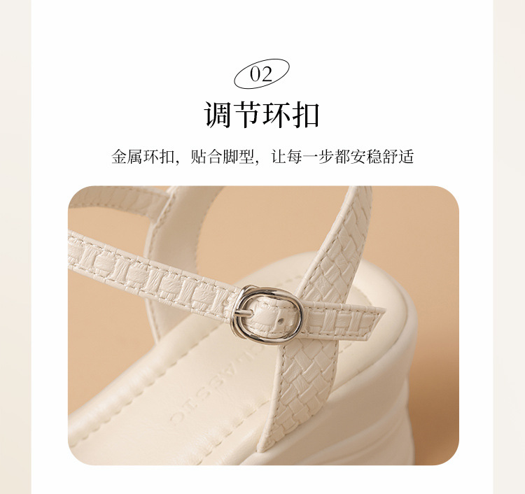 Sandal nữ đế xuồng cao gót quai ngang đính đá phong cách Pháp — JF577 Bạc chi tiết 13