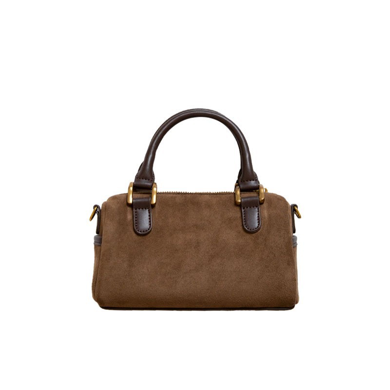 Borsa a spalla vintage in camoscio stile coreano autunnale_voghion.com
