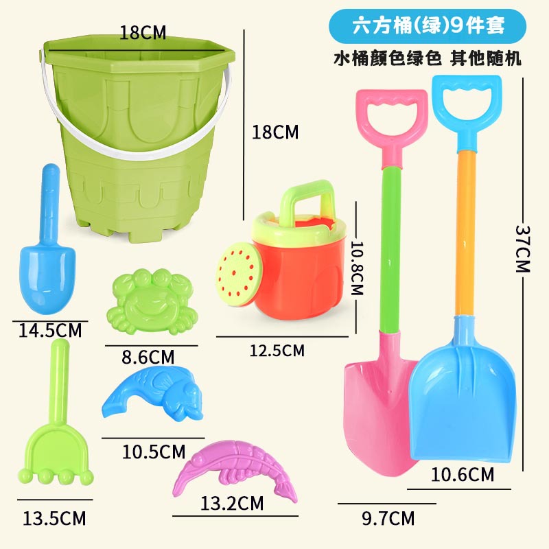 Hexagon Castle Barrel Green Set de 9 piezas