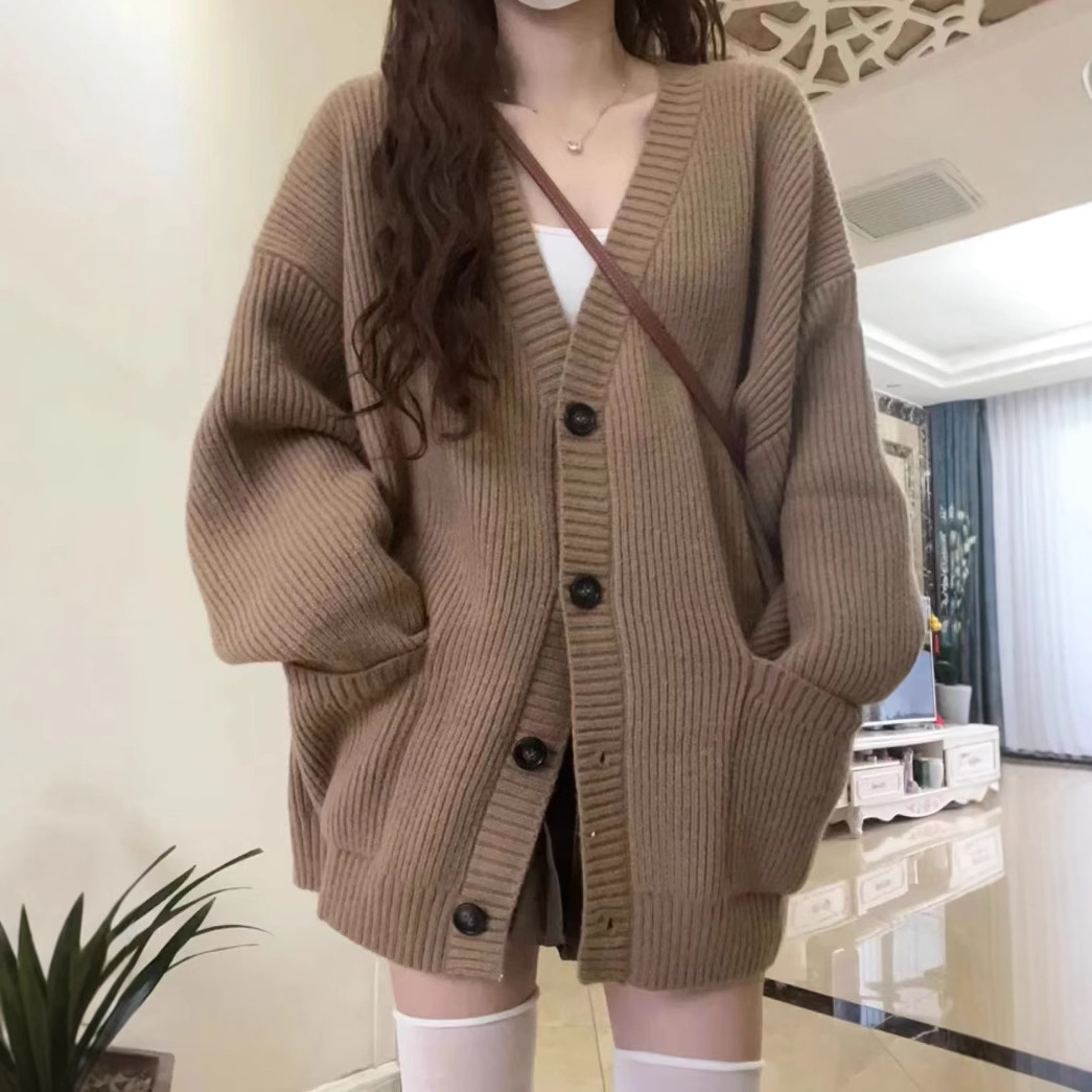 Japanese retro red demi-season sweater