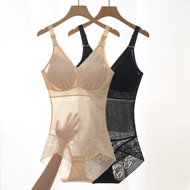 Ultra-Thin Suspender One-Piece Shapewear Summer Thin Style Tummy Control Waist Cincher No-Bra Underwear Body Shaping Lingerie for Women Ultra-Thin Suspender One-Piece Shapewear Summer Thin Style Tummy Control Waist Cincher No-Bra Underwear Body Shaping Lingerie for Women