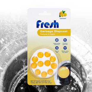 2g Lemon Scented Sink Pipe Deodorant, Deodorizing Cleaning Household Sink Garbage Disposal Freshener
