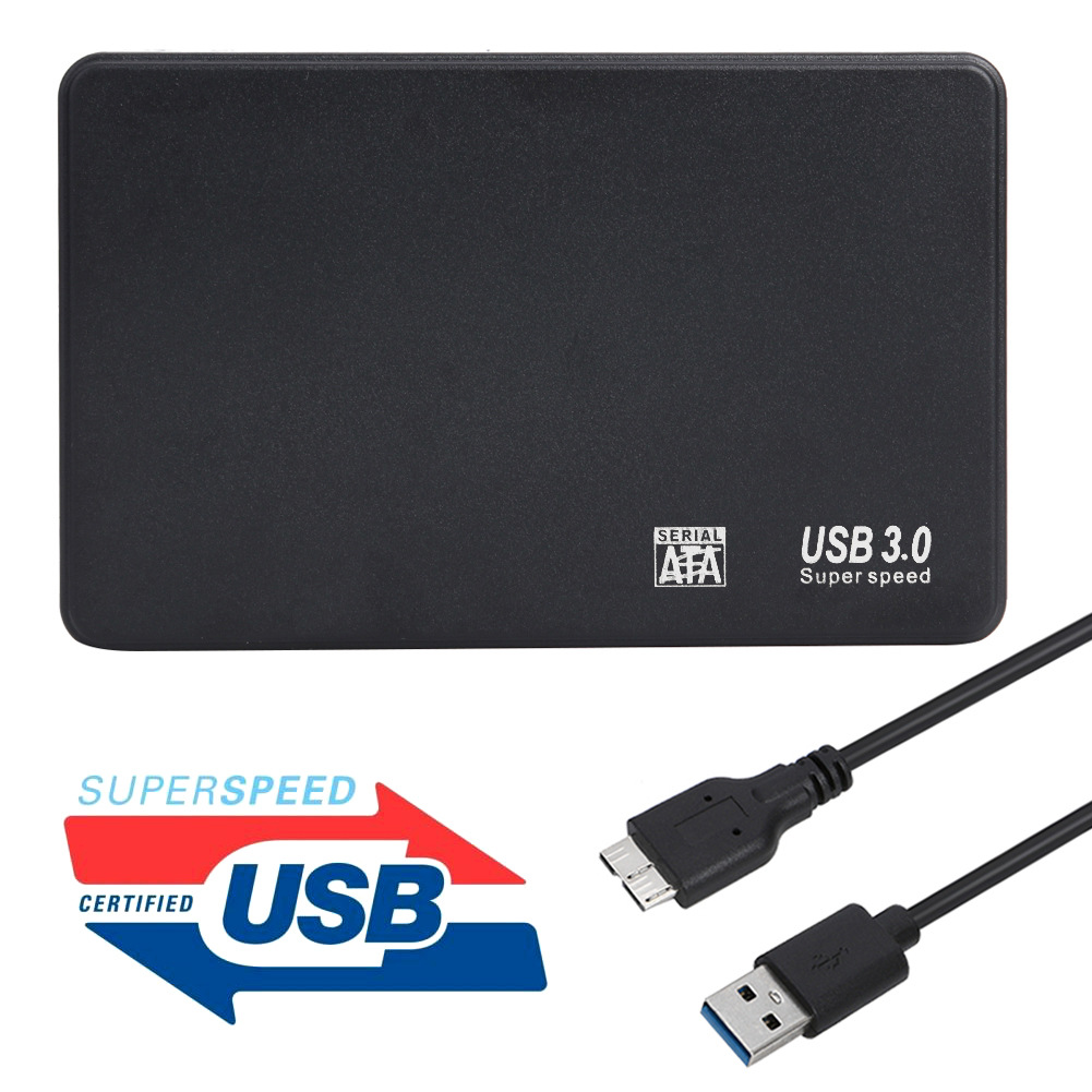 Casing Hard Drive USB 3.0 2.5 inci, adaptor SSD HDD SATA Seria