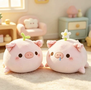 Cross-Border Small Flower and Grass Pig Plush Toy Children's Comfort Pillow Balloon Pig Doll Gift for Girls
