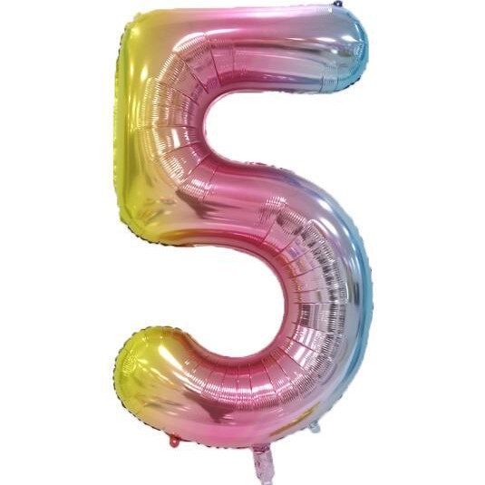 Globo digital de 42 pulgadas decoración de la fiesta de cumpleaños globo de helio flotante vacío Versión americana cuerpo delgado globo de aluminio digital grande de 40 pulgadas