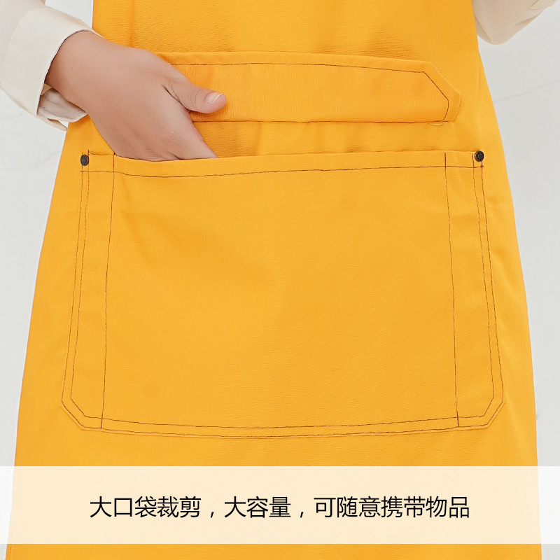 Delantal de lona transfronterizo logotipo personalizado restaurante hornear manicura ropa de trabajo leche tienda de té cafetería delantal al por mayor