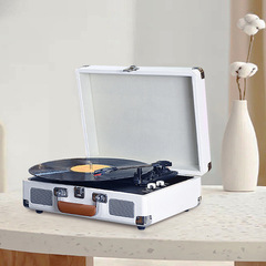 ビニルレコードplayer黒ゴムレコード機のレトロな回転盤は33/45/78レコードのbluetoothをサポートしています。