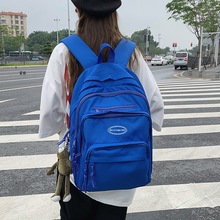 书包女大学生韩版高中古着感大容量校园双肩包电脑包防水背包