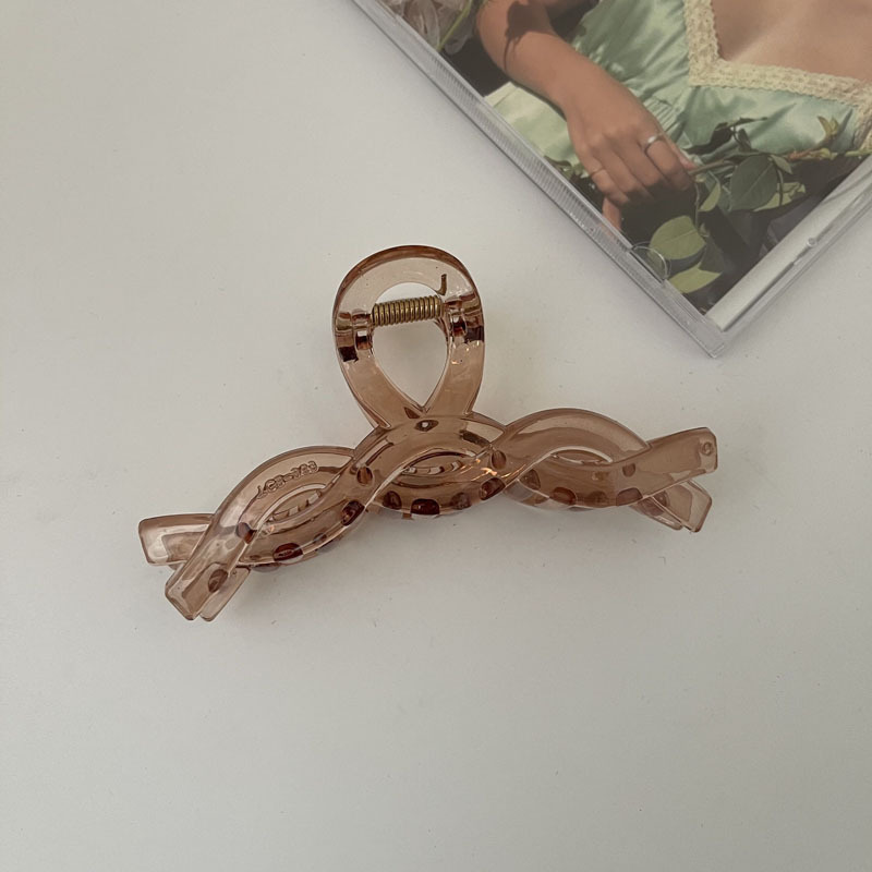 Rot und Braun gemischt clip sammlung einfache dame haar curler große zurück Löffel bad praktische clip clip_voghion.com