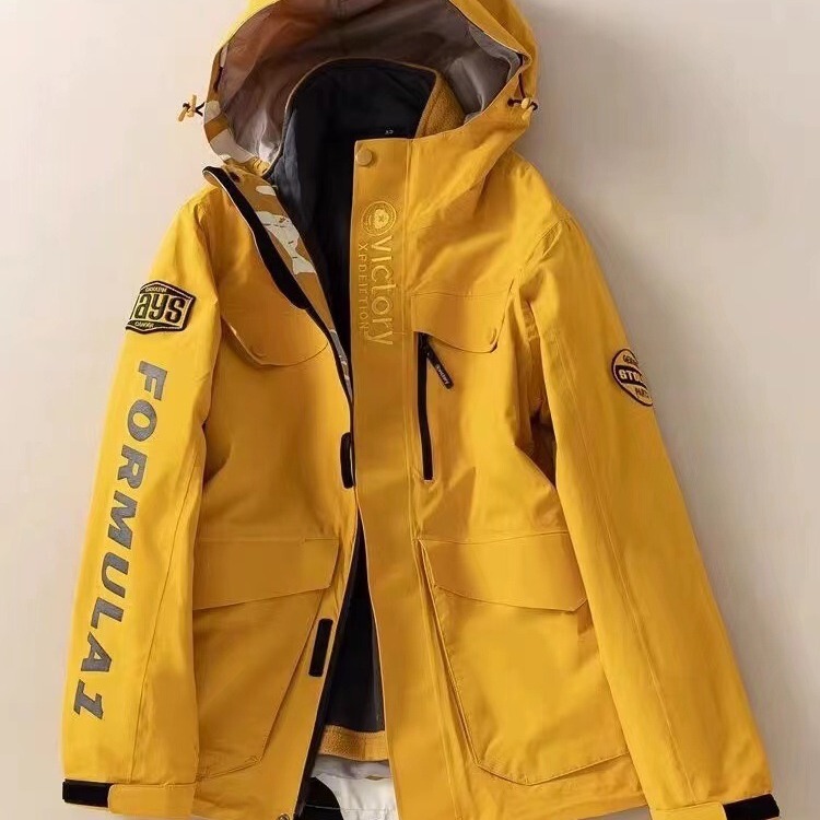 New High-End Trendy Brand Jacket for Men and Women, Three-In-One Detachable Autumn and Winter down Jacket for Travel, Outdoor and Mountaineering