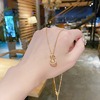 Small brand fashionable necklace stainless steel, chain for key bag , Korean style, light luxury style, wholesale