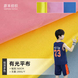 现货有光平布全涤丝光平布条纹亮光低弹平布服装鞋帽包袋球衣布