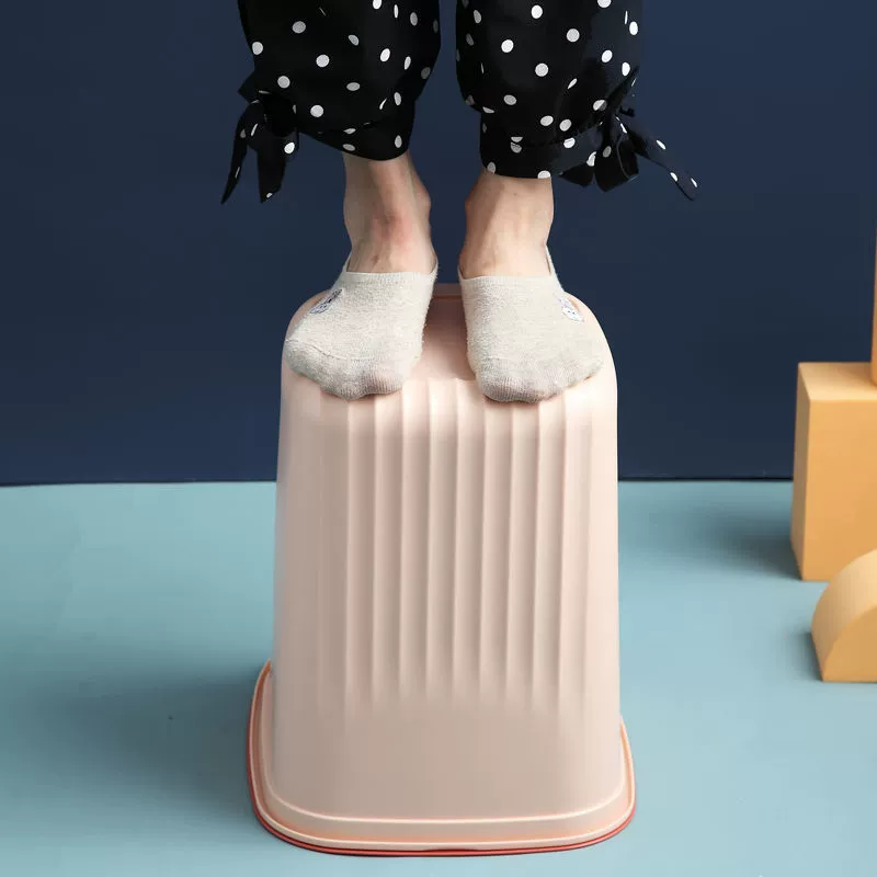 Square big creative garbage can for living room, increased thickness