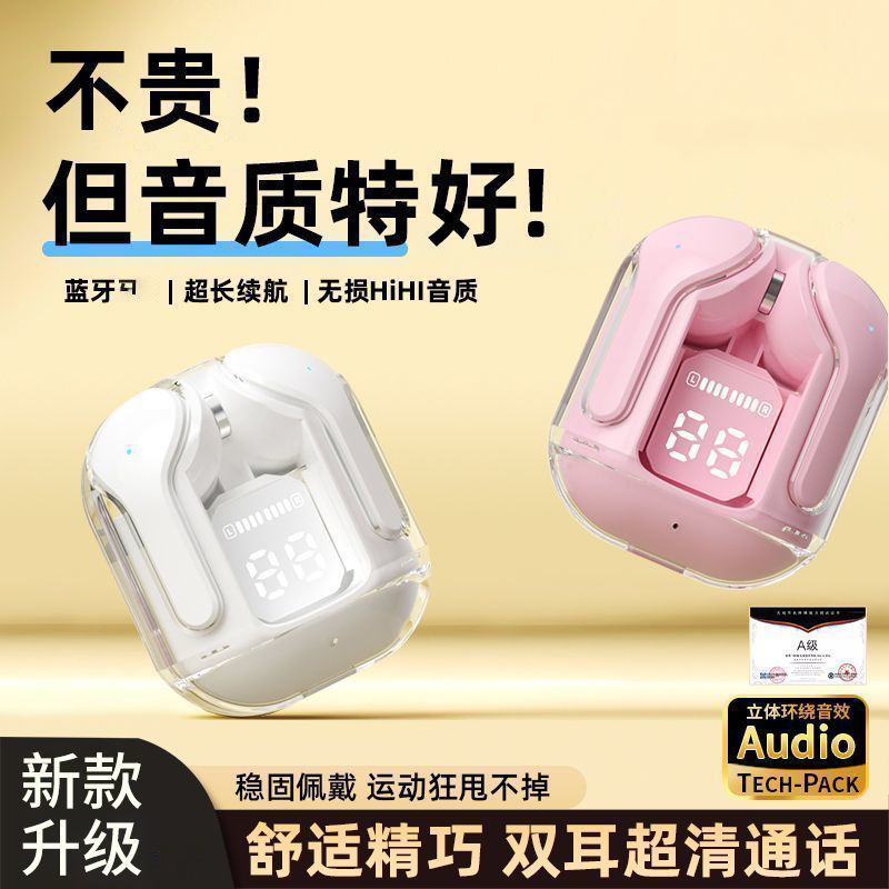 透明なBluetoothヘッドセット、第一世代のノイズリダクション、高品質、超長バッテリー寿命、長時間装着しても痛くない、両耳ステレオヘッドセット|undefined
