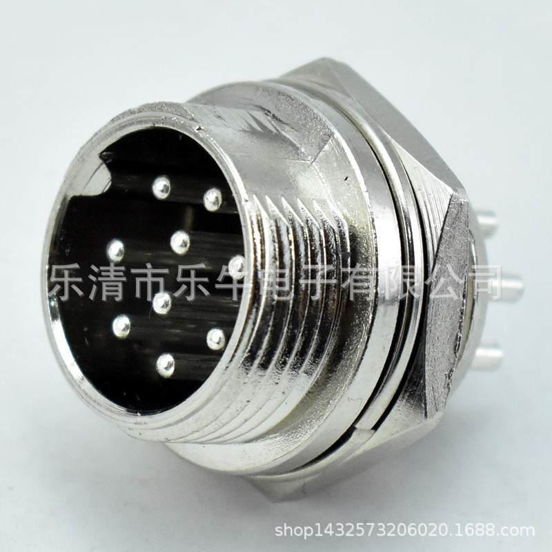 GX16双缺口航空插座 2/3/4/5/6/7/8/9/10电源9芯适配器连接器插头