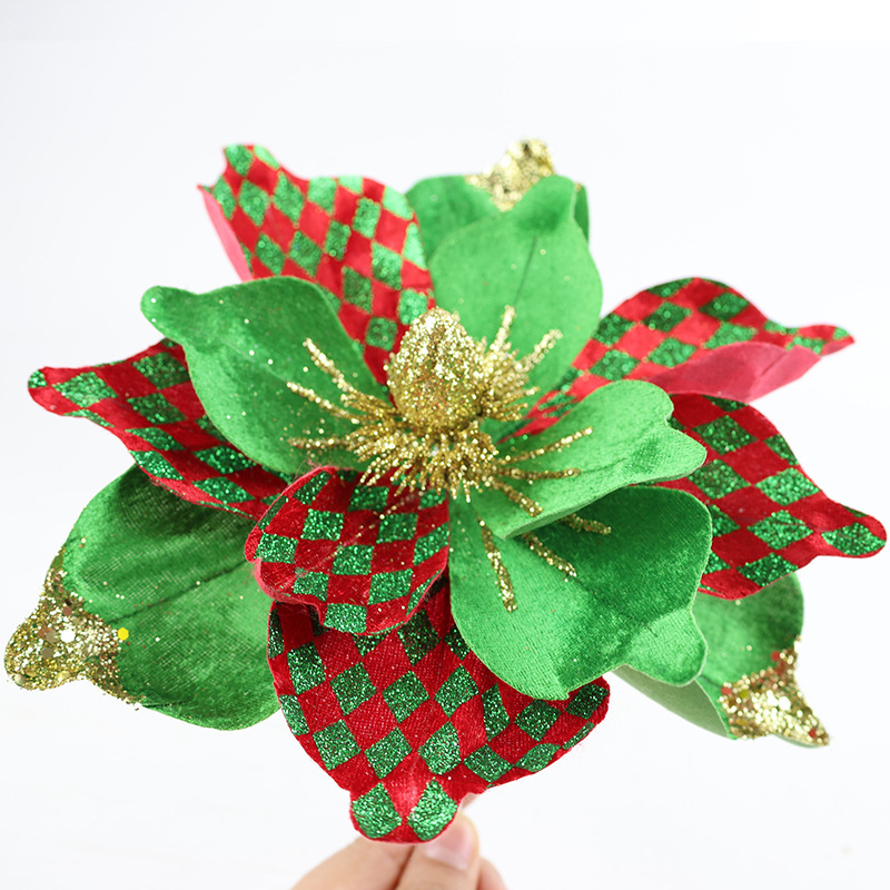 クリスマスリース装飾クリスマスツリークリスマス造花挿し木アクセサリーメーカー直接供給クリスマスフラワーシミュレーションフラワーヘッド|undefined