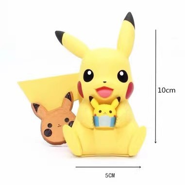 Decoración de pastel de Pokémon Adornos de celebridades de Internet Pikachu Elp Ball Keda Duck Boy Postre de cumpleaños Complemento de mesa