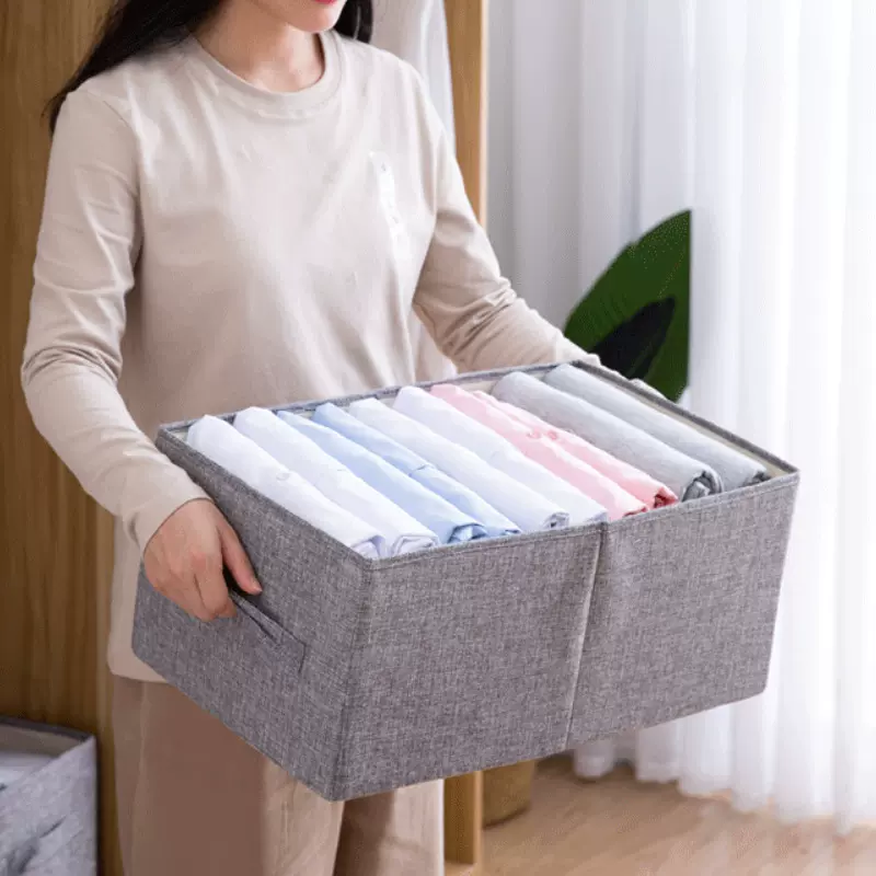 收纳箱衣服裤子收纳盒衣柜牛仔裤厚毛衣分隔收纳整理箱