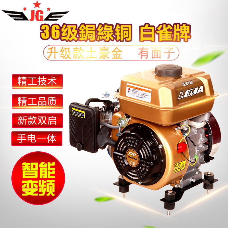 牌48v6072v伏电动两轮二三轮车四轮轿车变频增程器汽油发电机