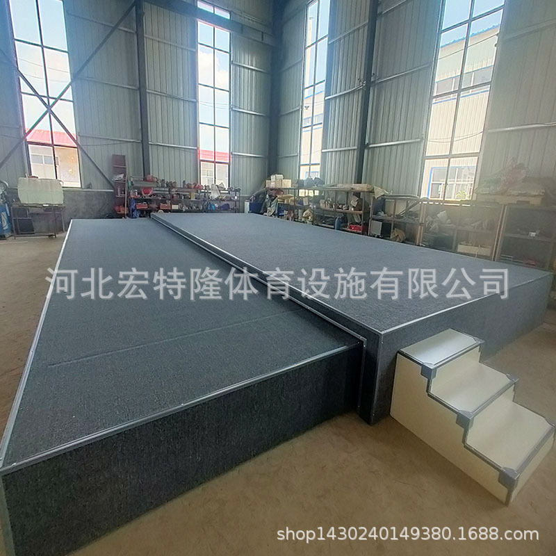 全自动伸缩歌舞T舞台 抽屉式收缩演出台省空间 活动布艺地毯舞台