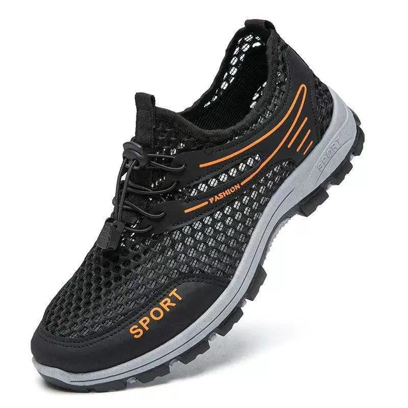 Мужские летние дышащие кроссовки из сетки 2025 года, спортивные, с мягкой подошвой, повседневные, для работы, отдыха на природе, походов и рыбалки.