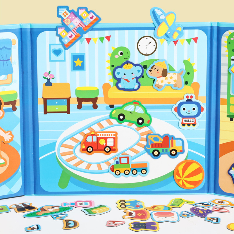 CPC クロスボーダー子供の静かな本磁気シーンパズル認知マッチング早期教育知育玩具メーカー卸売 CE|undefined