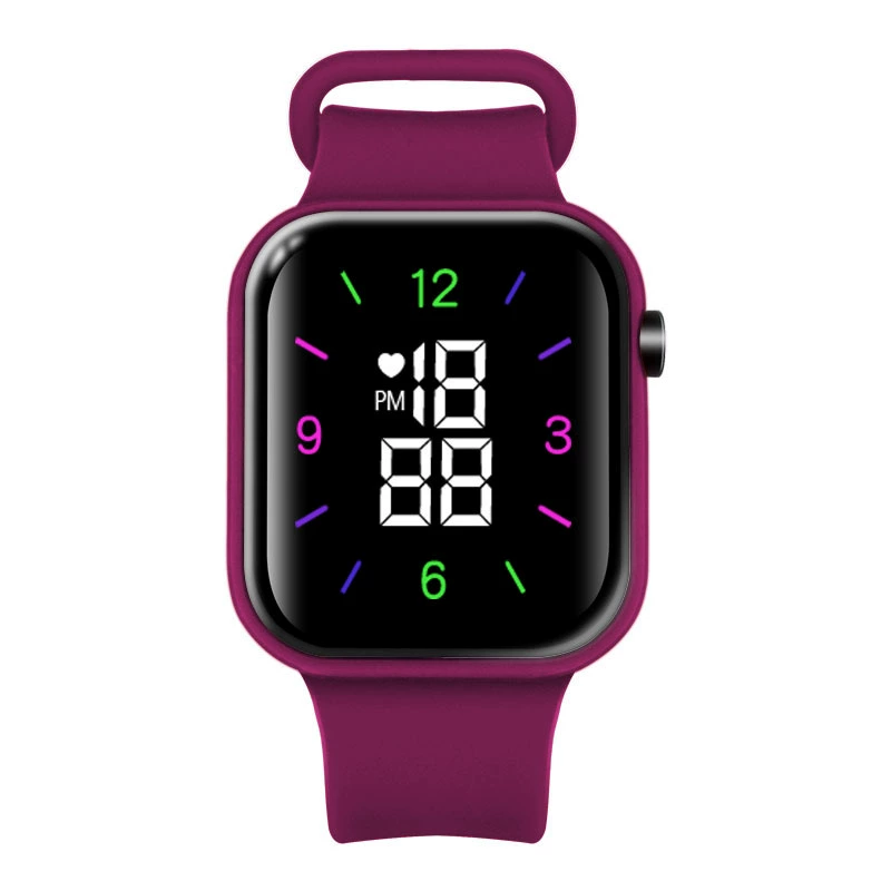 LED электронные часы Y4-2, квадратный цифровой спортивный дисплей, управление 2 кнопками, водостойкость 30 м