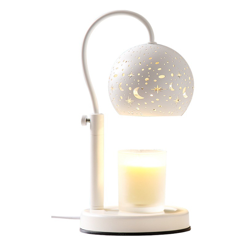 Nueva lámpara de aromaterapia lámpara de fusión de cera Pantalla de cielo estrellado lámpara de fusión de velas Lámpara ardiente de cera lámpara de fusión de cera lámpara de noche lámpara de mesa de Amazon