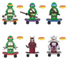忍者神龟达·芬奇新奇士人仔积木玩具博乐10200-10205同款