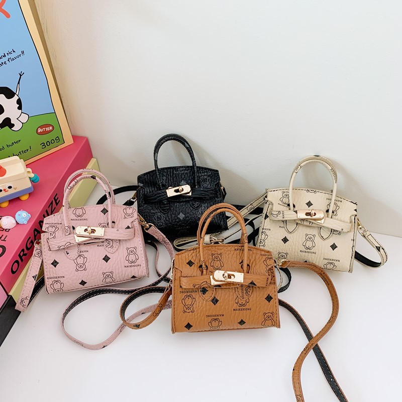 Cartoon bear, bolso de hombro para niños y niñas, bolso de bebé impresa de moda, bolso de mano coreano, nuevo bolso de cambio para niños