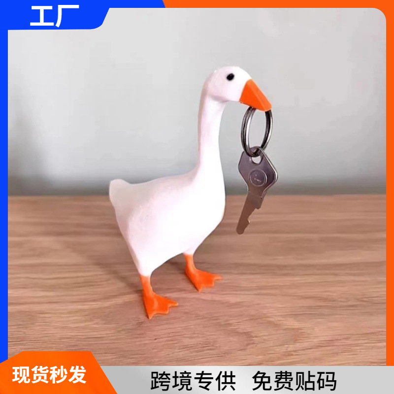 跨境鸭子收纳创意diy吸铁石鸭子摆件 树脂装饰品设计鸭子可爱仿真