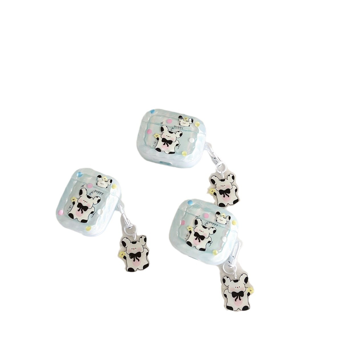 Cartoon de Japón y Corea del Sur Wave Point Dog Bear para Apple Earphone Case AirPods 4 Earphone Case Pro3 Bluetooth Case