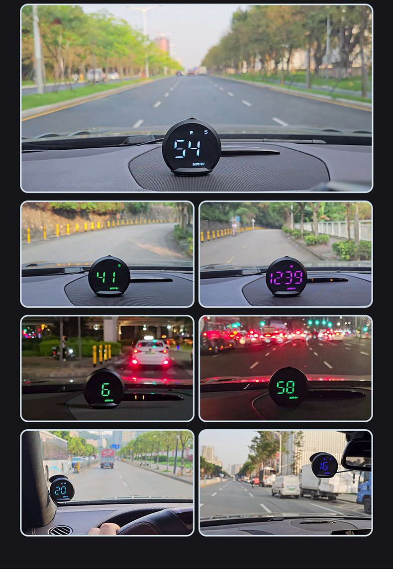New cross-border colorful light HUD head-up display, universal car speedometer, GPS multi-function on-board computer