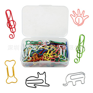 Boxed plastic package color note Flamingo aircraft heart-shaped paper clip paper clip cross-border stock