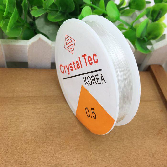 Flat elastic thread white [0.5mm* 18m ]