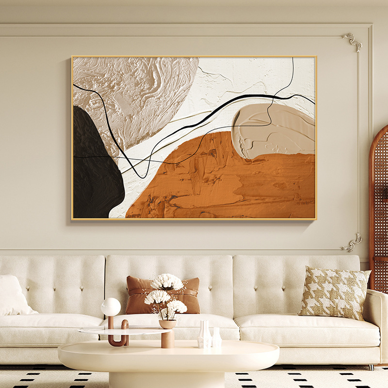 New Abstract Living Room Decoration Painting High-End Art Bedroom Hanging Painting Horizontal Version Italian Minimalist Sofa Background Wall Painting