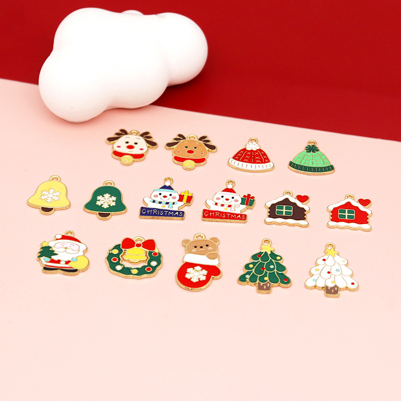 16g Weight Pendant Jewelry Making Type 14*19mm, 15*16mm, 18*18mm Jewelry Making Size DIY Jewelry Accessories Classification 10 PCS/Package Quantity Alloy Material Christmas Festival Bell, Snowman, Elk Pattern Enamel Design Cartoon Style, Cute Style 10 PCS/Package 14*19mm 15*16mm 18*18mm Alloy Bell Snowman Elk Pendant 2