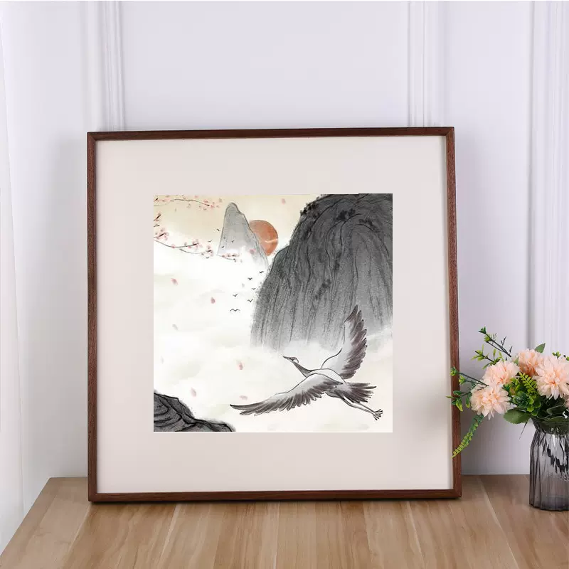 装裱挂墙山水木质画框卯榫书法字画国画画框实木画框