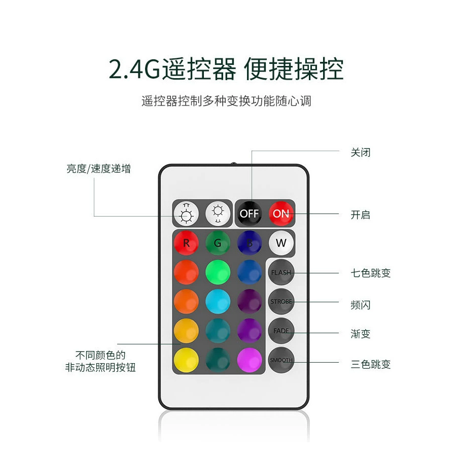 Набор LED ленты 5050RGB 12V умная 24 клавиши WiFi музыка световая полоса 18 светов 30 светов красочное декоративное атмосферное освещение