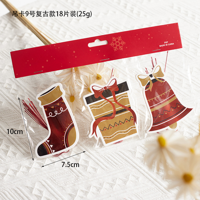 Nordicins tarjetas de Navidad elevadoras decoraciones de Navidad colgante árbol de Navidad colgante decoración tarjeta de mensaje