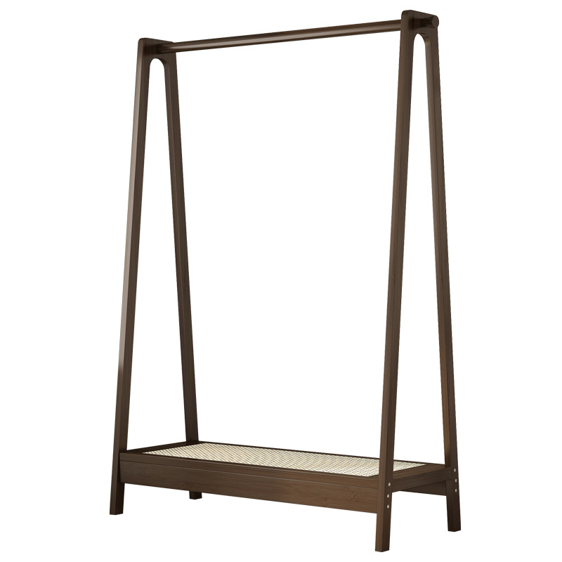 Percha de ropa vertical para dormitorio doméstico simple multifuncional tela de caña almacenamiento y acabado percha de ropa y sombrero