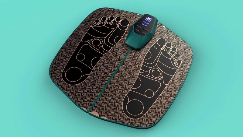 新しいスマートemsマッサージ足底パッドパルス理学療法足パッドマイクロ電流足底マッサージ器マルチモード|undefined