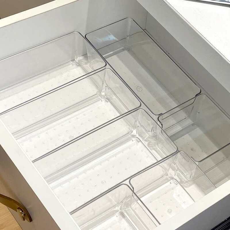 Cross-Border Acrylic Transparent Storage Box Desktop Cosmetics Organizer Set with Drawer Divider Storage Box