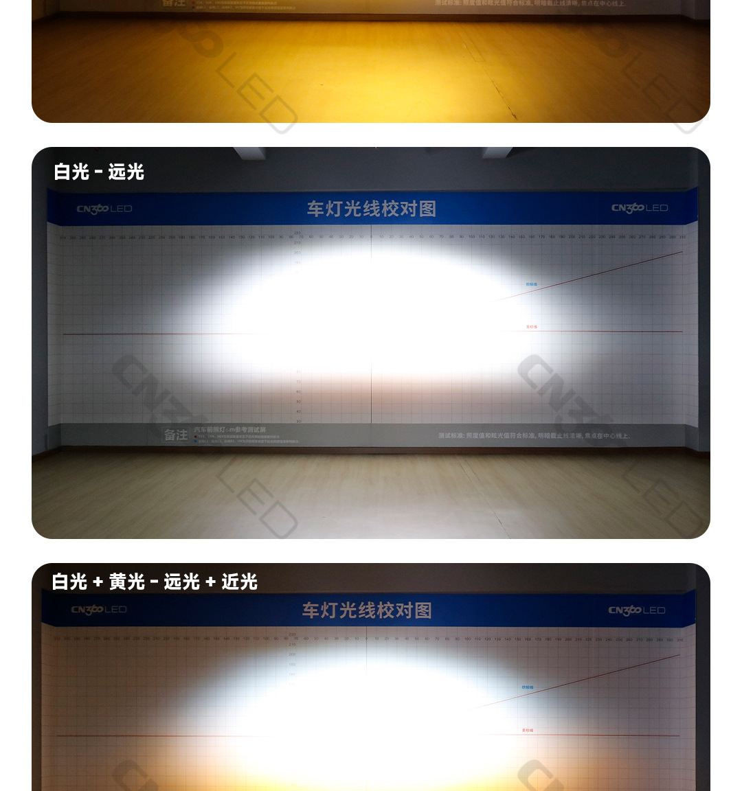 Cn360 54 Models of Dual-Color Led Work Lights, Near Yellow and Far White, High Power, Can Be Installed in the Grille, Popular Export Product